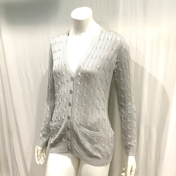 Ralph Lauren Black Label Womans Gray Silk Sweater - Picture 2 of 6